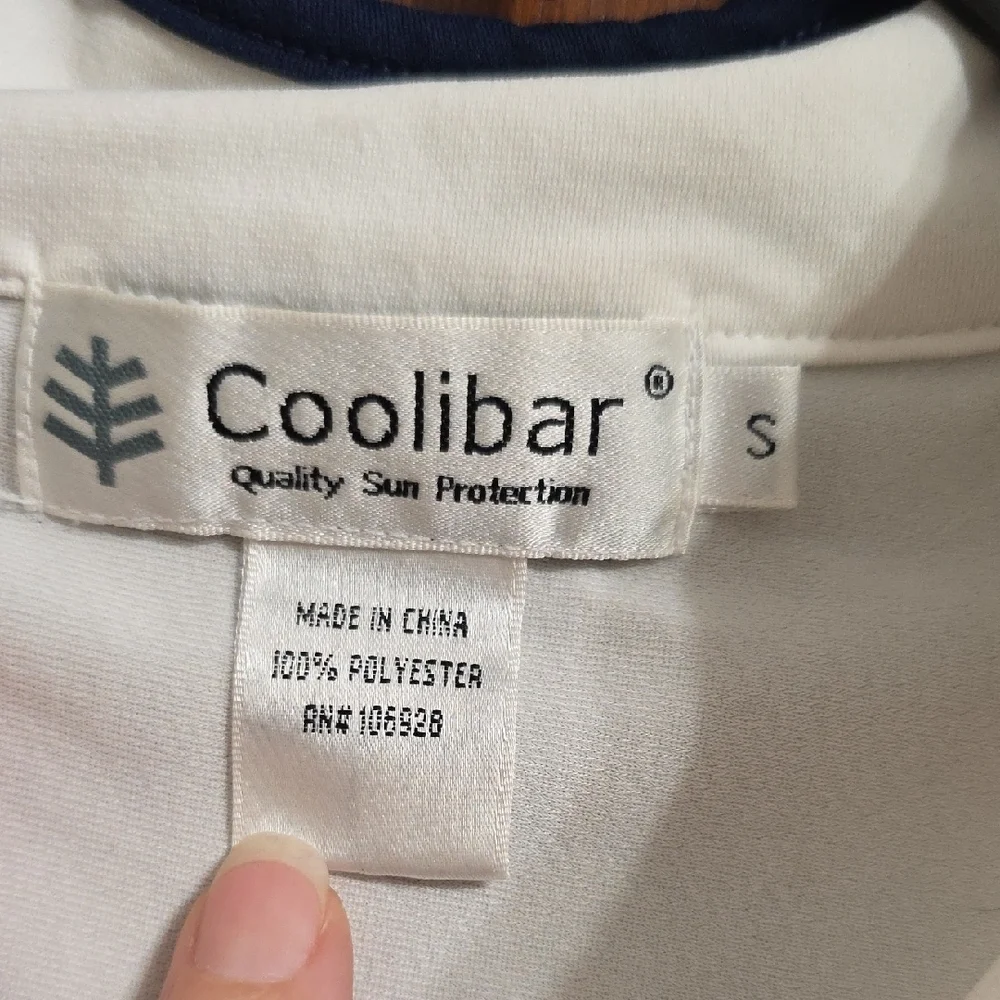 Coolibar White Sun Protection Zip Shirt Sz S - Picture 2 of 11